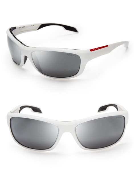 prada sunglasses white and gold|Prada white sunglasses men.